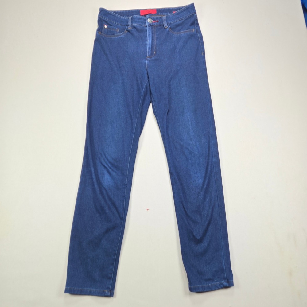 Love Premium Denim Olivia Straight Leg Dark Wash Blue Jeans Womens Size 8‎
